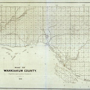 1898-Karte von Wahkiakum County, Washington