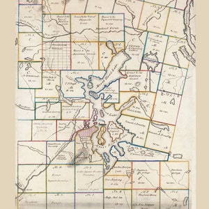 1837 Map of Moose Head Lake Maine and Vicinity