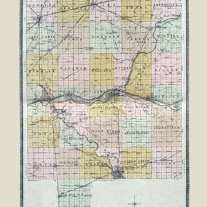 Carte du comté de La Salle, Illinois, 1906