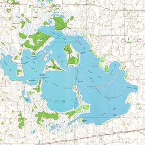 1965-Karte von Swan Lake, Minnesota