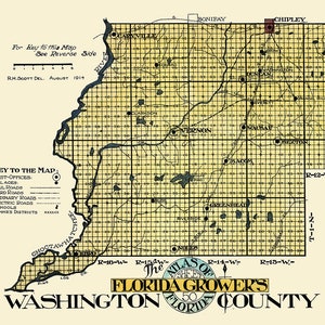1914-Karte von Washington County, Florida
