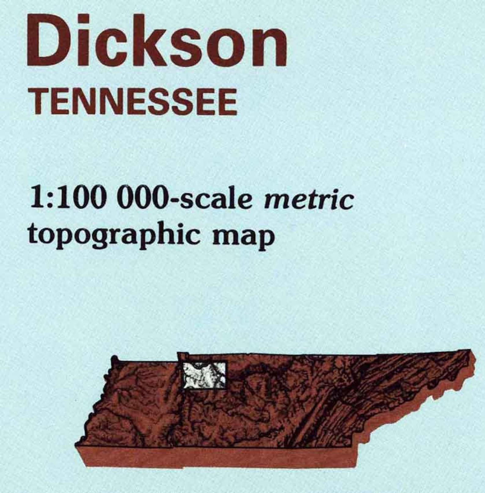1985 Topo Map of Dickson Tennessee Mcewen Etsy