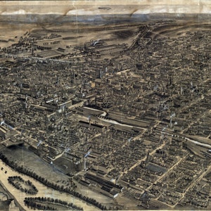 1922 Panoramakarte von Allentown Pennsylvania