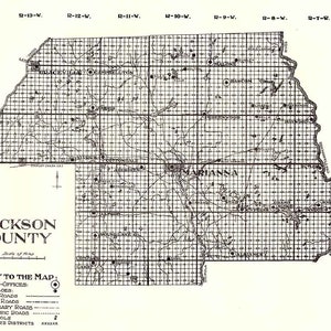 Kaart uit 1914 van Marianna in Jackson County, Florida