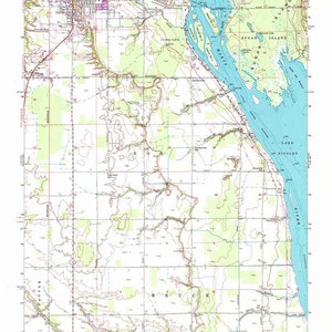 1951 Topo Map of Sault Sainte Marie Michigan
