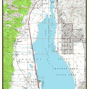 1994 : carte du lac Washoe dans le Nevada