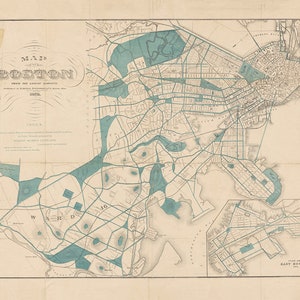 1872 Map of Boston Massachusetts