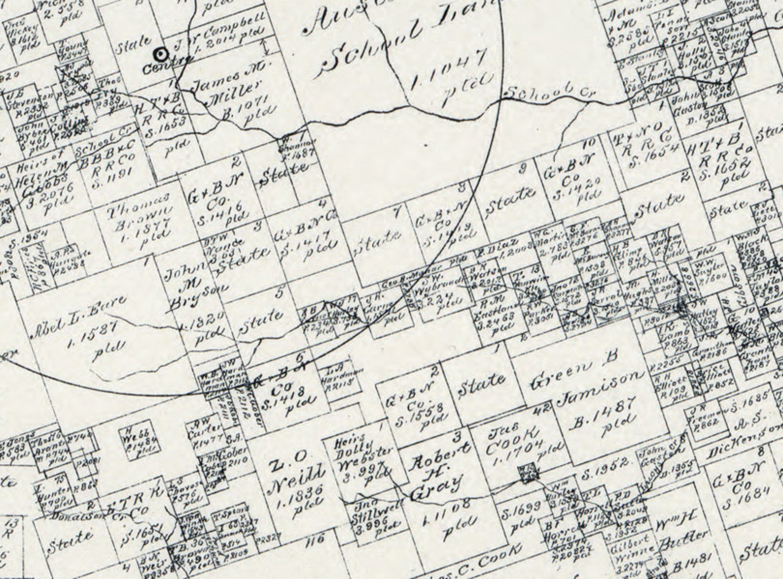 1879 Farm Line Map of Lampasas County Texas Etsy