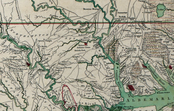 1770 North Carolina Map 1770 Map Of North Carolina | Etsy