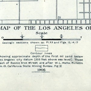 1906 Map of Los Angeles Oil Fields California - Etsy