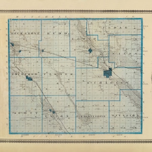Carte du comté de Floyd, Iowa, 1875