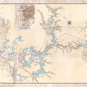 1906 Map Showing Line of Proposed Lock Canal Panama Canal Panama