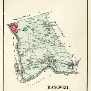 1876 Map of Hanover Township Lehigh County Pennsylvania