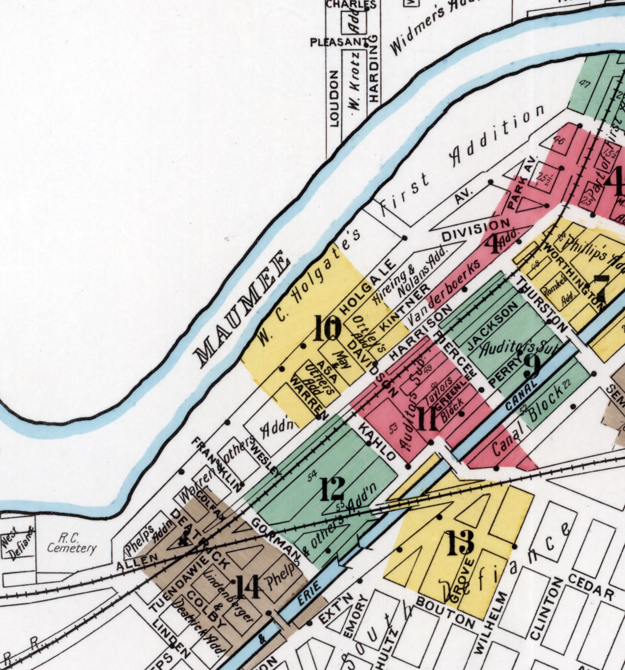 1899 Town Map of Defiance Ohio - Etsy