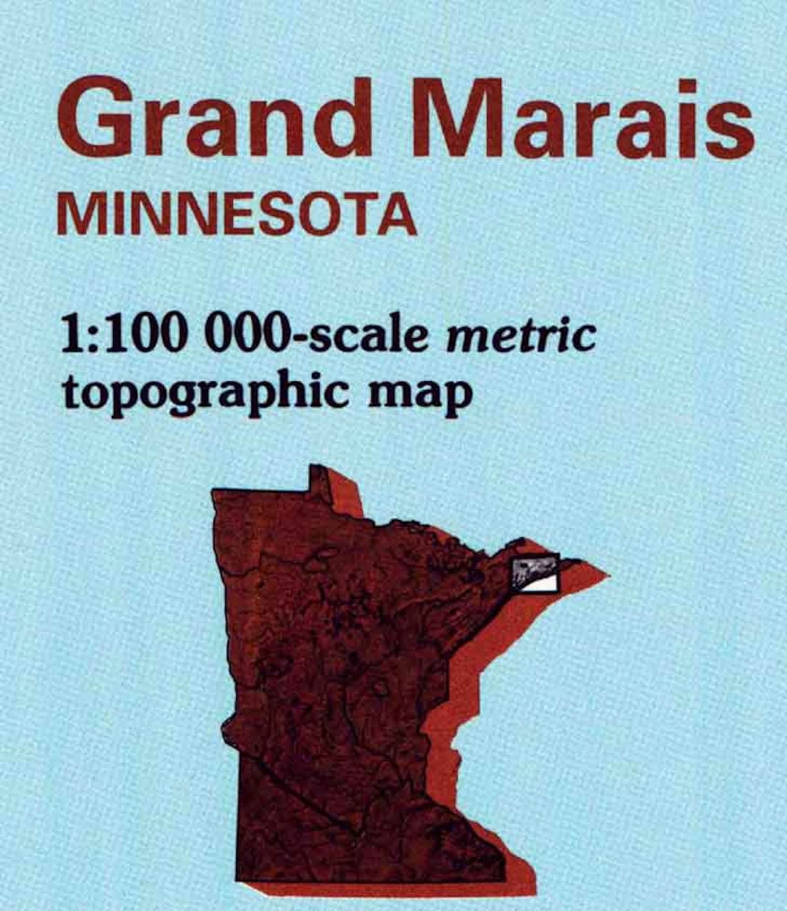 1977 Topo Map of Grand Marais Minnesota Lake Superior Etsy