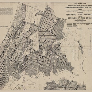 1916 Map of The Bronx New York