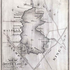1870 Map of Silver Lake Massachusetts