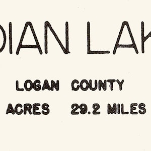 1960 Map of Indian Lake Logan County Ohio - Etsy