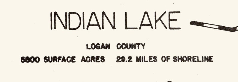 1960 Map of Indian Lake Logan County Ohio - Etsy