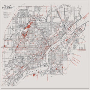 1919 Map of Toledo Ohio