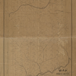 1864 Farm Line Karte von Forest County, Pennsylvania