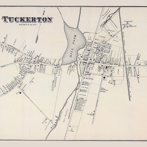 1878 Map of Tuckerton New Jersey