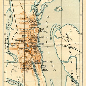 1904 Map of Saint Augustine Florida