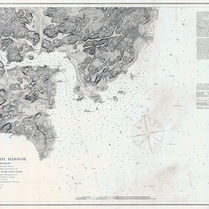 1854 Nautical Map of Portsmouth Harbor New Hampshire