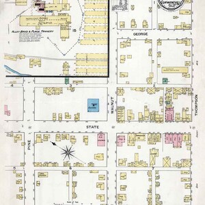 1887 Stadtplan von Curwensville Clearfield County, Pennsylvania