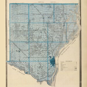 1875 Map of Des Moines County Iowa