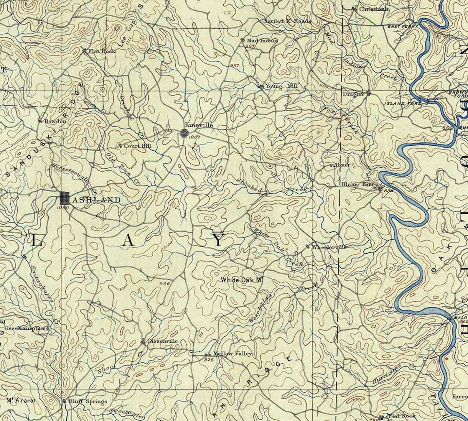 1891 Topo Map of Ashland Alabama Talladega National Forest Etsy