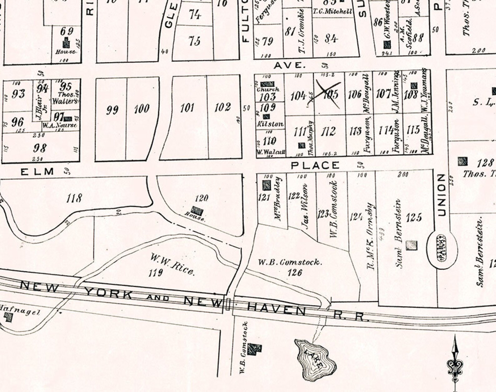 1890 Map of Chester Hill Mount Vernon Westchester County New Etsy