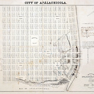 1838 Map of Apalachicola Florida