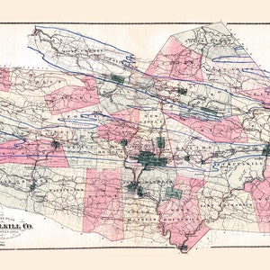 1875 Map of Schuylkill County Pennsylvania image 1