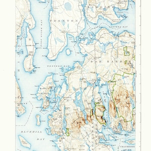 1904 Map of Mount Desert Island Maine