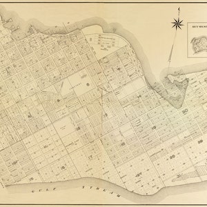 1906 Carte de Key West, comté de Monroe, Floride