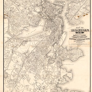 1881 Map of Boston Massachusetts
