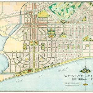 1926 Kaart van Venetië, Florida