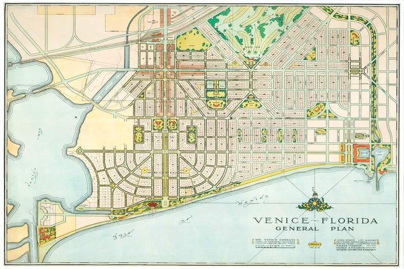 1926 Map of Venice Florida Etsy - Il 794xN.1553102674 T6u7