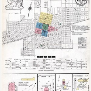 1914 Town Map of Midland Texas