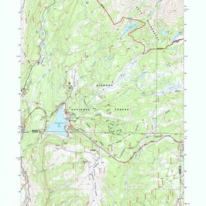 Carte topographique de 1993 du lac Meadowlark, du Wyoming, dans le nord-ouest de la forêt Bighorn