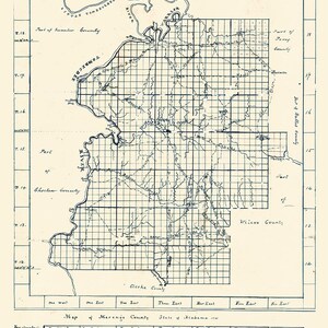 1840-Karte von Marengo County, Alabama