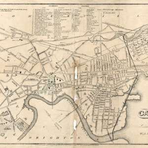 1857 Map of Cambridge Massachusetts