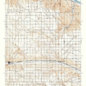 Carte topographique de Sidney, Nebraska, 1899, Courthouse Rock