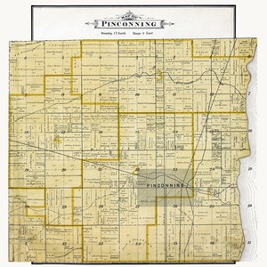 1896-Karte von Pinconning Township Bay County MI