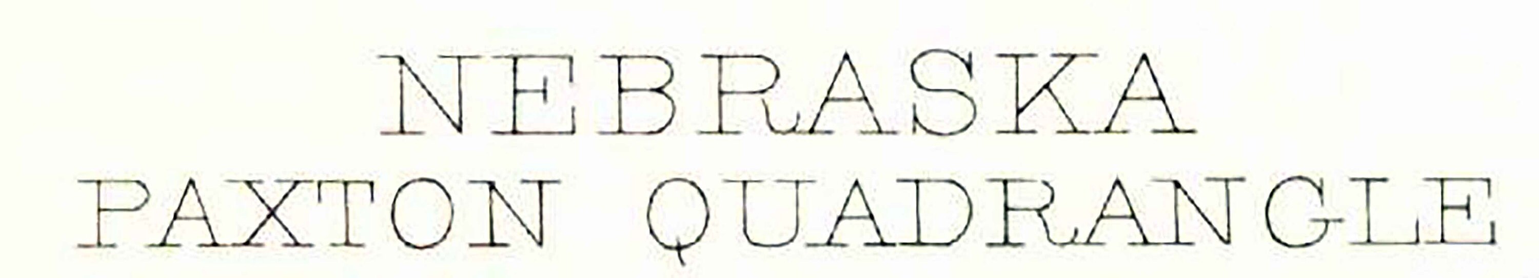 1898 Topo Map of Paxton Nebraska Etsy UK