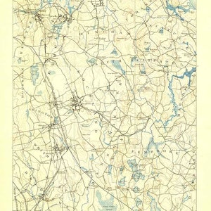 1888 Topo Karte von Abington Massachusetts Quadrangle