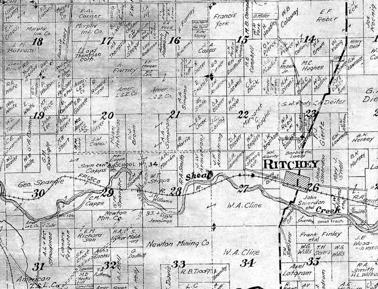 Carte de Newton County Missouri en 1928 Etsy France