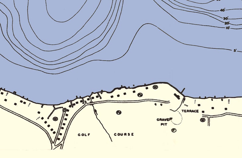 1941 Map of Klinger Lake St Joseph County Michigan Etsy