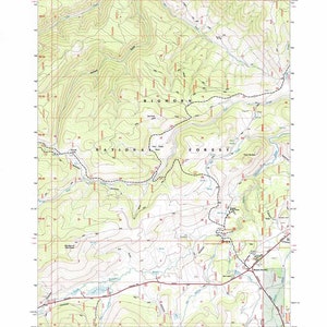 Carte topographique 1993 de Burgess Junction, Wyoming, WY, forêt Bighorn